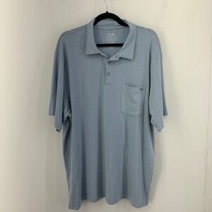 Huk Mens XXL Coastal Short Sleeve Pocket Polo Shirt Performance Fishing Tee